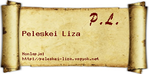 Peleskei Liza névjegykártya